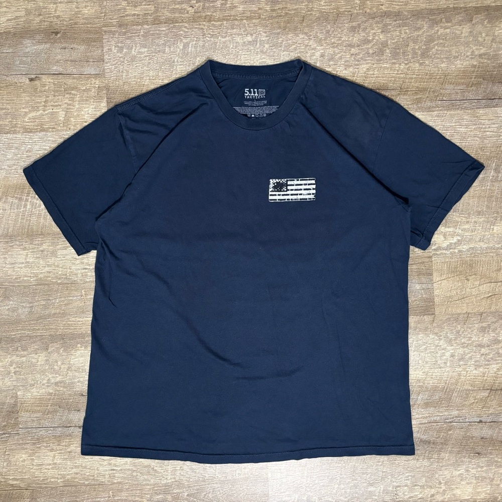 5.11 Tactical American Flag Graphic T Shirt Mens L Black Patriotic
